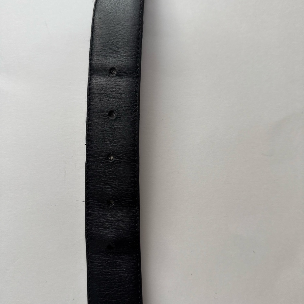 Cole Haan Mens Belt L 38 - 40" Reversible‎ Tan/Black Leather Embossed Edge Large - Picture 3 of 3